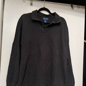 Joseph & Lyman Gray Polo Style Long Sleeve Top Size XL 💗